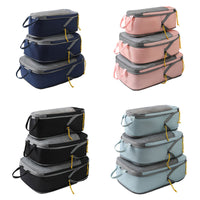 Compression Travel Packing Cubes Set for Clothes and Underwear, Space-Saving Luggage Organizer Bags