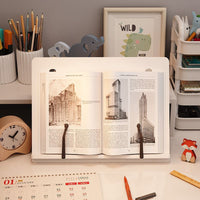 Adjustable Book Reading Stand for Desk, Portable Document Holder for Laptops and Textbooks