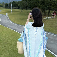 Ethnic Style Knitted Long Shawl for Women - Travel Fashion Cape Scarf