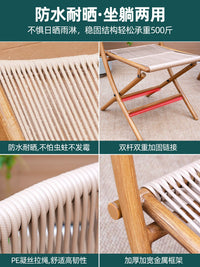 Outdoor Foldable Wicker Chair and Table Set for Patio Garden Balcony