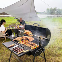 WMESUN Outdoor Charcoal Grill with Lid, American-Style Texas Smoker for Home Patio