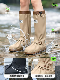 Waterproof Non-Slip Reusable Rain Shoe Covers for Women - Thickened Wear-Resistant Outdoor Boot Protectors