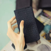 BJD Doll Leather Wallet Card Holder for Uncle Dolls - Horizontal and Vertical Styles in Black and Brown