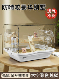 Hamster Cage Acrylic Transparent Anti-Bite Luxury Villa Large Pet Habitat