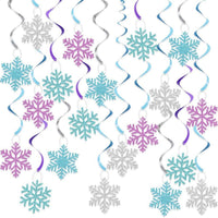 Christmas Snowflake Swirl Hanging Decorations for Winter Holiday Parties