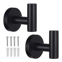 304 Stainless Steel Self-Adhesive Wall Hooks for Bathroom and Kitchen, Punch-Free Round Coat and Hat Hangers