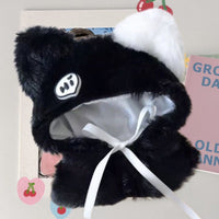 Doll Cloak Cape for 10cm/20cm Cotton Dolls, Cute Starry Rabbit Fur Design
