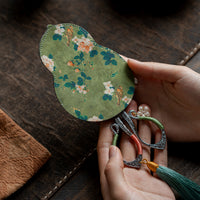 Portable Chinese Style Tassel Tea Scissors with Storage Bag