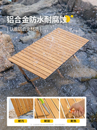 Portable Aluminum Alloy Roll-Up Camping Table and Chair Set for Outdoor Picnic
