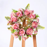 Artificial Rose & Eucalyptus Wreath for Home Decor