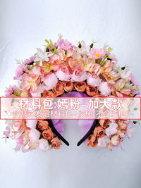 DIY Hanfu Hair Accessories Silk Flower Kit for Adults & Children's Photography Props