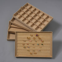 Linen Jewelry Display Tray for Necklaces, Rings, Pendants, Bracelets, and Earrings