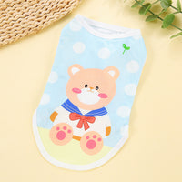 Pet Vest with Avocado Plaid Print for Cats and Small Dogs, Thin Summer Apparel