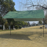 Sehoo Outdoor Camping Sunshade Tarp for 3-4 People, Waterproof UV Protection Beach Shelter with Ground Cloth