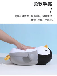 2-in-1 Penguin Convertible U-Shaped Neck Pillow for Travel