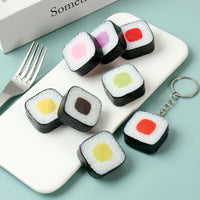 Realistic Japanese Sushi Rice Ball Keychain / Ornament Toy