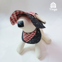 Pet Denim Hat and Bandana Set for Cats and Dogs - Christmas & New Year Star Embossed Scarf