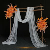 Double-Layer Wooden Wedding Arch for Outdoor Ceremonies and Stage Decor