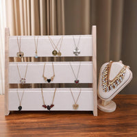 Multi-Layer Necklace Display Stand Jewelry Organizer Tray for Countertop and Booths