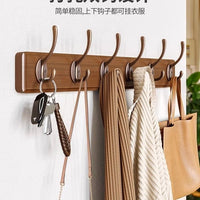 Wall Mounted Wooden Coat Rack with Hooks for Entryway and Door