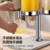 Rotating Cereal Dispenser with Juice and Milk Dispenser for Hotel Buffet, Candy, and Sauce - 3L Single Head