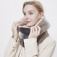 Winter Warm Fleece Lined Plaid Neck Warmer for Cycling and Outdoor Activities