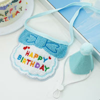 Pet Birthday Bandana and Hat Set for Dogs and Cats