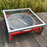 Large Outdoor BBQ Grill Charcoal Barbecue Table Commercial Stall Thickened Square Roasting Table