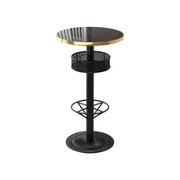Industrial Style Bar Table and Stool Set for Pubs and Bistros