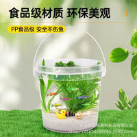 Thickened Clear Bucket with Lid and Handle for Fish, Turtle, and Outdoor Use
