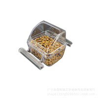 Bird Feeder Transparent Anti-Scatter Food Box for Parrots and Small Birds Pet Feeder