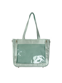 Anime Ita Bag Transparent Display Shoulder Bag for Pins and Cards Large Capacity