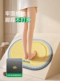 Absorbent Non-Slip Bathroom Mat for Toilet and Shower Area