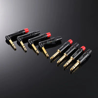 AIVISION Gold-Plated 6.35mm Mono Audio Jack for Guitar & Instrument Amplifiers