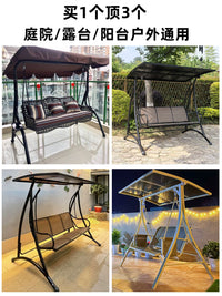 Outdoor Patio Swing Chair with Canopy, 2-3 Seater Garden Hammock Glider for Yard Balcony