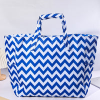 Large Capacity Oxford Cloth Beach Tote Bag with Waterproof Storage