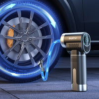 Portable Car Tire Inflator with Wireless Charging and Automatic Shut-off