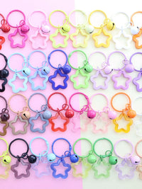 Acrylic Star Bell Keychain for Women's Bags - 2025 New Style Dopamine Aesthetic