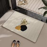 Wabi-Sabi Style Diatomaceous Earth Bath Mat, Super Absorbent Quick Dry Linen-like Non-Slip Floor Mat
