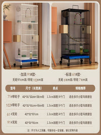 Large Parrot Bird Cage for Breeding and Pet Birds - Spacious Luxury Villa for Cockatiels, Budgies, and Peonies
