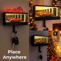 Infinity Garage Key Holder with LED Light and Display Case for Car Models