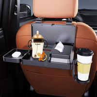 360-Degree Rotating Car Foldable Air Vent Drink Holder with Retractable Dining Tray