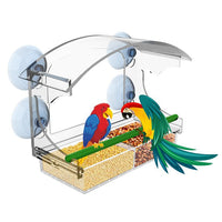 Acrylic Hanging Bird Feeder for Outdoor Use, Rainproof Wild Bird Feeder for Balcony and Villa Gardens