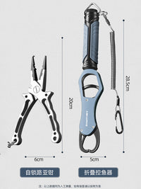 ChaoYu Multifunctional Fish Gripper with Scale, Lure Pliers, Hook Remover, Extended Set for Big Fish