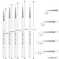 A·HER·N Crystal Handle Nail Art Liner Brush for Painting and Detailing