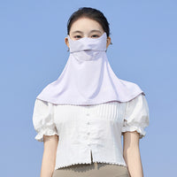 2024 New Full Face UV Protection Sun Mask for Women, Ice Silk Summer Driving Neck and Face Sunshade