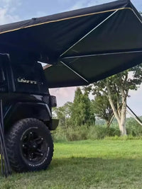 270-Degree Vehicle Awning with Aluminum Shell for Car Rooftop Side Mount