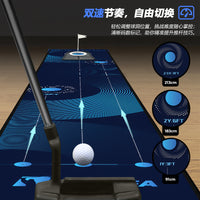 DUOLAIFA Golf Hitting Mat Three-Way Ball Return Indoor Practice Blanket for Beginners