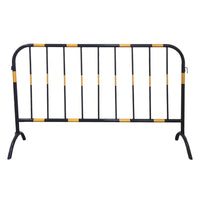 Yellow & Black Portable Galvanized Steel Barrier Fence for Construction Sites and Road Isolation
