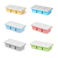 Large Grid Silicone Ice Cube Tray with Lid - Food Grade Leak-Proof Square Molds for Big Ice Cubes